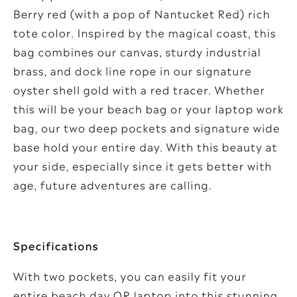 *NWT*RARE* Wildwood Oyster Co. Large Nantucket 2-Tone Canvas Handbag w/ Dustbag - Picture 3 of 15